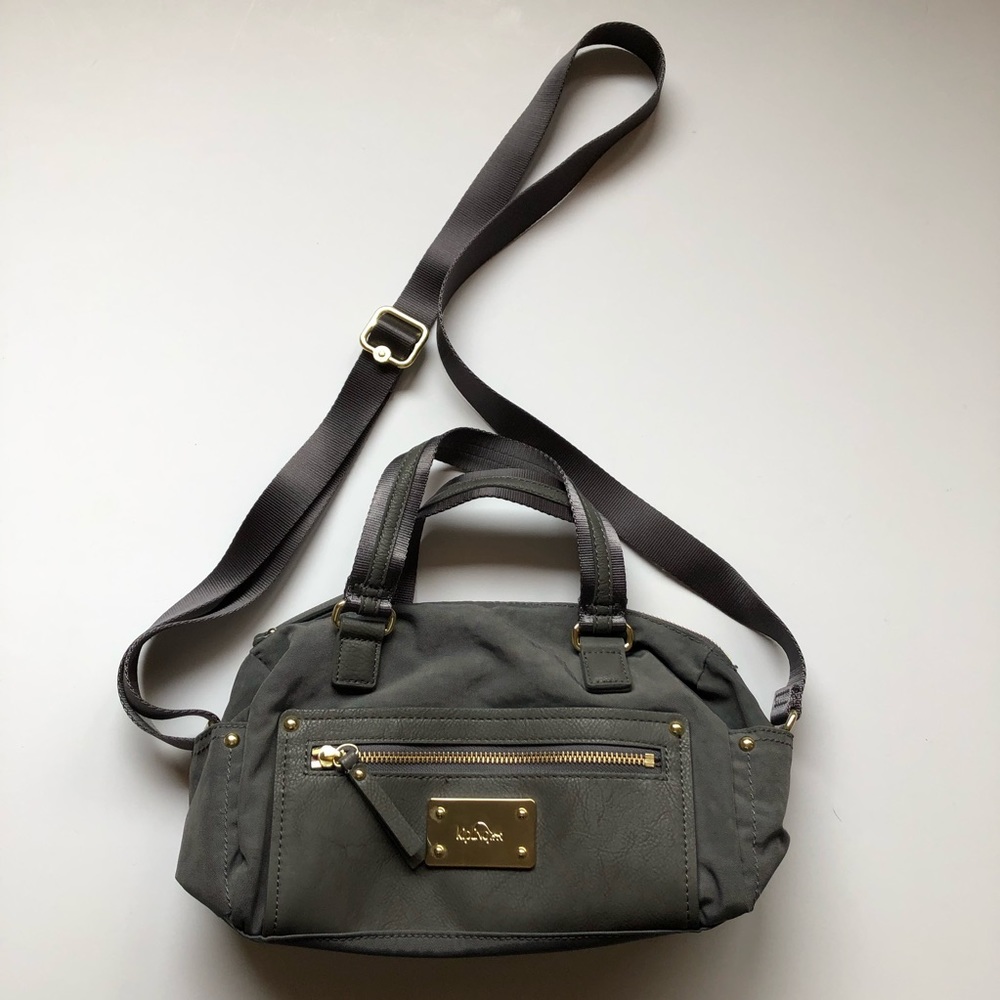 Kipling Crossbody Gray Bag Leather Detail